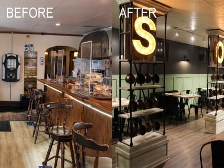 店舗リフォーム後のモダンな店内イメージ