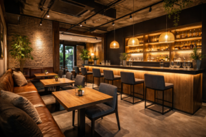 店舗リノベーションで再生されたモダンな店舗内装