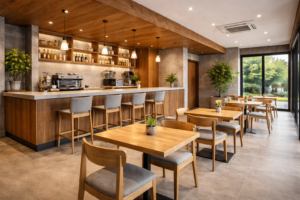 モダンにリノベーションされた店舗内装空間