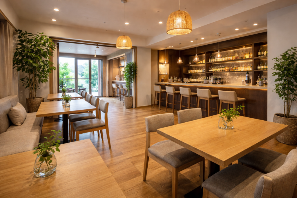 店舗リノベーション後の清潔で洗練された店内写真